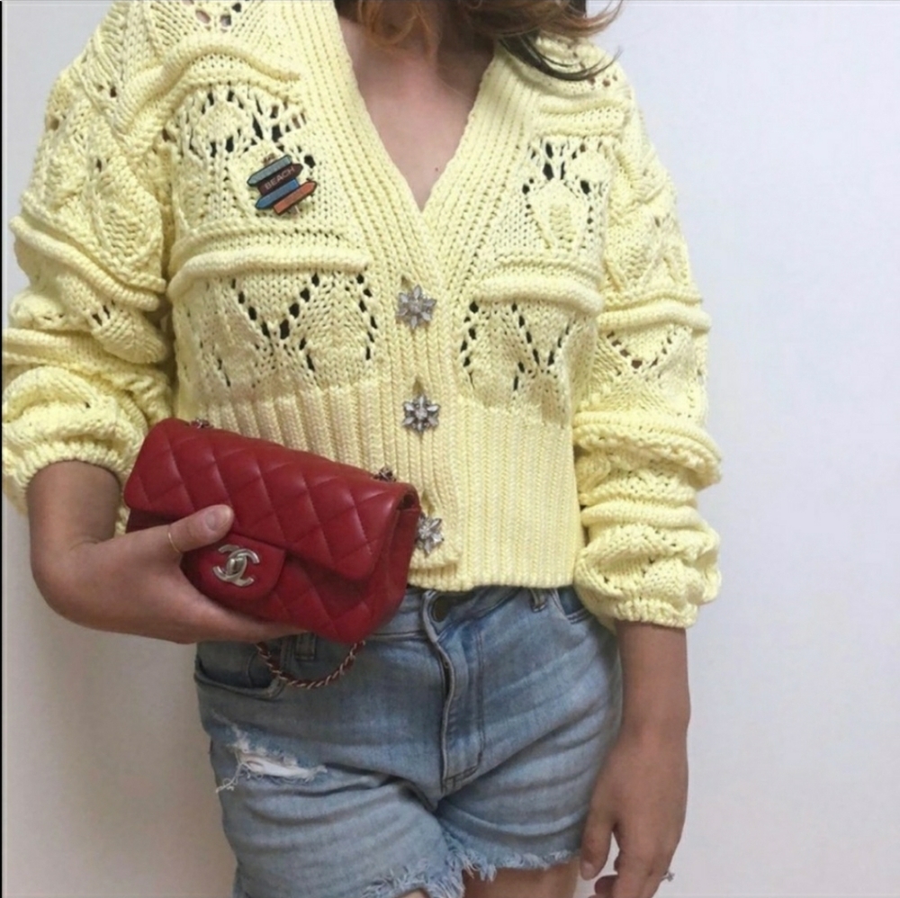 Zara knit cardigan with jewel buttons - Picture 4 of 5